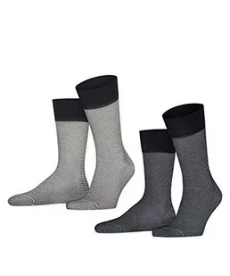 ESPRIT Mężczyźni Skarpety Allover Stripe 2-Pack M SO Bawełna z wzorem 2 Pak, Wielokolorowy (Sortiment 0050), 39-42 - Skarpetki męskie - miniaturka - grafika 1