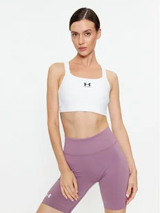 Under Armour Biustonosz sportowy Ua Hg Armour High 1379195 Biały Compression Fit - Bielizna sportowa damska - miniaturka - grafika 1