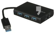 Kable komputerowe i do monitorów - Targus Hub ACH122EUZ USB 3.0 4-portowy/LAN 1-port Czarny ACH122EUZ - miniaturka - grafika 1