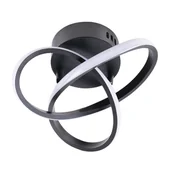 Lampy sufitowe - Lampa sufitowa Oskar czarna 1850 lm LED Sanico - miniaturka - grafika 1