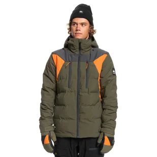 Męska Kurtka ocieplana QUIKSILVER THE EDGE M SNJT CRE0 EQYTJ03387-CRE0 – Zielony - Kurtki narciarskie - miniaturka - grafika 1