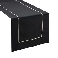 Obrusy i serwetki - Bieżnik 40 x 180 Eurofirany Madele Ozdobny Czarny - miniaturka - grafika 1