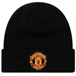 New Era Core Cuff Beanie Manchester United FC Hat 11213215, Mężczyzna, Czapka, Czarny - Czapki męskie - miniaturka - grafika 1