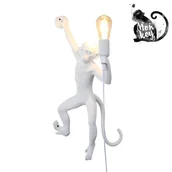 Lampy sufitowe - Lampa Wisząca Biała Małpa Abruzzo Shimpo E27 - miniaturka - grafika 1