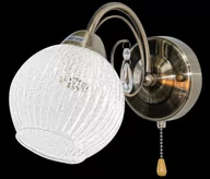 Lampy ścienne - ELEM Elegancki klasyczny kinkiet z włącznikiem E27 8964/1 2QG z serii WENUS - miniaturka - grafika 1