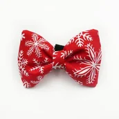 Ubranka dla psów - Kokarda świąteczna muszka, mucha, ozdoba dla psa, kota na Boże Narodzenie śnieżka - miniaturka - grafika 1