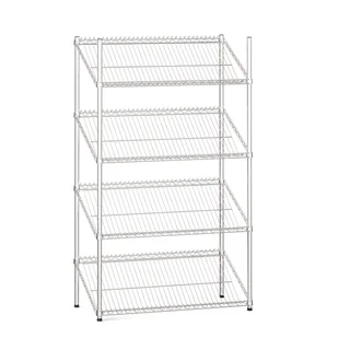 B2B Partner Regał druciany ze skośnymi półkami, 1500x900x450 mm, 4 półki 410060 - Szafy i regały magazynowe - miniaturka - grafika 1