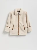 Kurtki i płaszcze dla dziewczynek - Reserved - Kurtka kożuszek - beżowy - miniaturka - grafika 1
