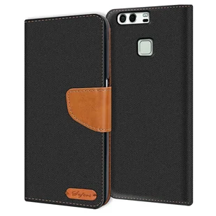 Etui na telefon komórkowy Huawei P9 futerał z klapką ochronny pokrowiec z tkaniny - Etui i futerały do telefonów - miniaturka - grafika 1