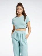 Koszulki i topy damskie - Reebok T-Shirt Classics Natural Dye Cropped Fitted T-Shirt HK4968 Szary - miniaturka - grafika 1