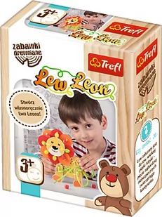 Trefl Drewniana Zabawka Lew Leon 60791 - Zabawki interaktywne dla dzieci - miniaturka - grafika 1