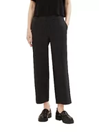 Spodnie damskie - TOM TAILOR Damskie spodnie Culotte ze wzorem w kratkę, 33237-Grey Black Tiny Ck Check, 46W / 28L - miniaturka - grafika 1
