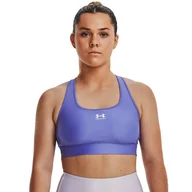 Bielizna sportowa damska - Biustonosz treningowy UNDER ARMOUR UA Authentics Mid Padless - fioletowy - miniaturka - grafika 1
