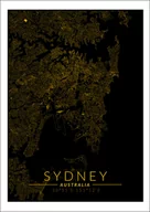 Plakaty - Galeria Plakatu, Plakat, Sydney mapa złota, 50x70 cm - miniaturka - grafika 1