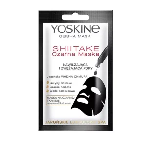 Yoskine Geisha Mask maska na czarnej tkaninie shitake Maseczka do twarzy - Maseczki do twarzy - miniaturka - grafika 1