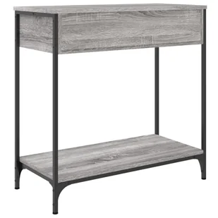 Stolik konsolowy, szary dąb sonoma, 75x34,5x75 cm Lumarko! - Konsole i sekretarzyki - miniaturka - grafika 9