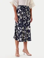 Spódnice - Tatuum Spódnica midi Satini 2 T2508.177 Granatowy Regular Fit - miniaturka - grafika 1