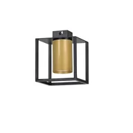 Lampy sufitowe - Emibig TIPER 1 BLACK GOLD 977/1 metalowa złoto czarna lampa przysufitowa - miniaturka - grafika 1