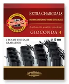Kredki, ołówki, pastele i pisaki - Koh-i-noor Koh-I-Noor Gioconda Węgiel prasowany nr3 czar 4sz 8694003002KZ1204 - miniaturka - grafika 1