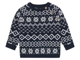 lupilu® Sweter dziecięcy z dzianiny, wzór norweski (62-68, Niebieski) - Bluzy i sweterki niemowlęce - miniaturka - grafika 1