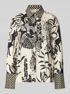 Koszule damskie - Bluzka koszulowa z krytą listwą guzikową - miniaturka - grafika 1