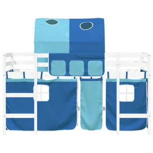 Dziecięce łóżko na antresoli, z tunelem, niebieskie, 90x200 cm Lumarko! - Łóżka dla dzieci i młodzieży - miniaturka - grafika 6