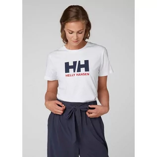 Koszulki i topy damskie - Koszulka damska Helly Hansen Logo T-shirt white/navy - S - grafika 1