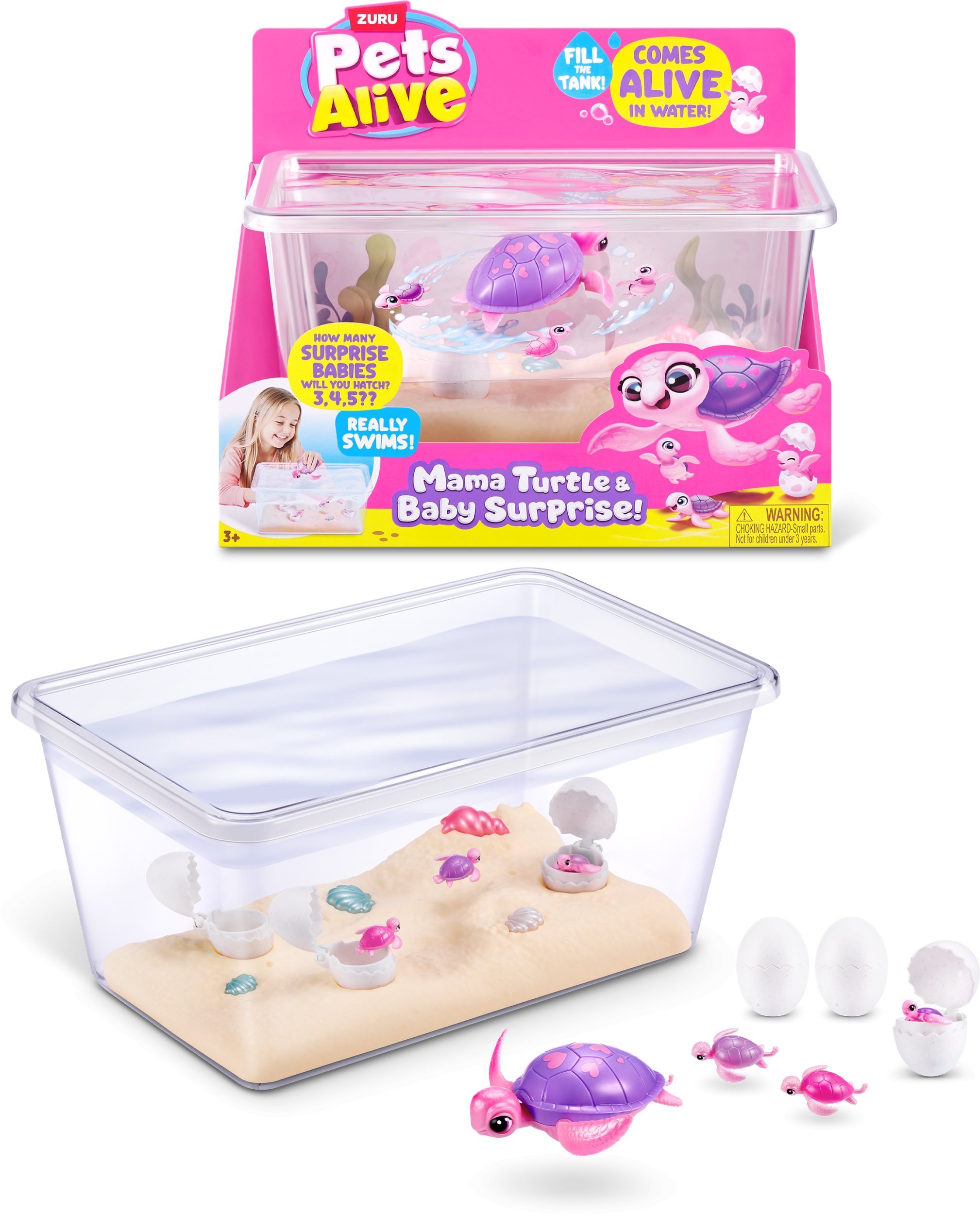 PETS ALIVE Interactive toy Mama Turtle Surprise