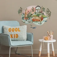Naklejki na ścianę - Naklejka Dla Dzieci Niedźwiedź Jeleń Rmk5165Gm - miniaturka - grafika 1