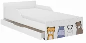 Łóżeczka i kojce - Łóżko dziecięce PUFI 160x80 MINI ZOO - miniaturka - grafika 1