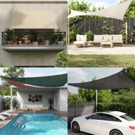 Parasole ogrodowe - Żagiel przeciwsłoneczny, 160 g/m², piaskowy, 3,5x5 m, HDPE - miniaturka - grafika 1