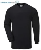 Odzież robocza - PORTWEST FR11 T-SHIRT Z DŁUGIMI RĘKAWAMI, ANTYSTATYCZNY, TRUDNOPALNY; CZARNY - miniaturka - grafika 1