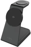 Ładowarki do telefonów - Fixed Ładowarka indukcyjna MagPowerstation Alu 2, 3w1 Qi2 15W dla iPhone z MagSafe / Apple Watch / AirPods, czarna - miniaturka - grafika 1