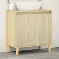 Szafki łazienkowe - vidaXL Szafka pod umywalkę, dąb sonoma, 58x33x60 cm - miniaturka - grafika 1