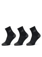 Skarpetki damskie - New Balance Zestaw 3 par wysokich skarpet unisex Active Cushion Quarter Socks LAS35204BK Czarny - miniaturka - grafika 1