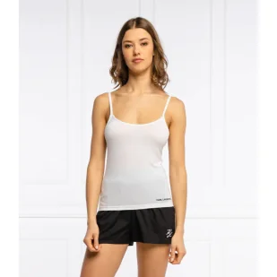 Karl Lagerfeld Top Logo Singlet | Slim Fit - Koszulki i topy damskie - miniaturka - grafika 1