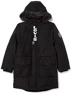 Levi's Kids Kurtka chłopięca Lvb Long Parka, Czarny, 16 Lat - Kurtki i płaszcze dla chłopców - miniaturka - grafika 1