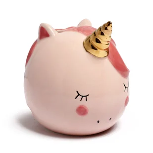 PUCKATOR, Skarbonka Ceramiczna Jednorożec Różowy Mb266 - Skarbonki - miniaturka - grafika 1