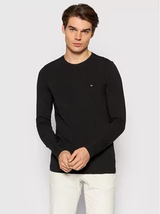 Tommy Hilfiger Longsleeve Stretch Tee MW0MW10804 Czarny Slim Fit - Bluzy męskie - miniaturka - grafika 1