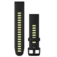 Akcesoria do zegarków - Garmin QuickFit 20 silikon (czarny/limonkowy) - miniaturka - grafika 1