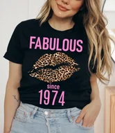 Koszulki i topy damskie - koszulka na 50 PANTERKA FABULOUS SINCE 1974 - miniaturka - grafika 1