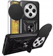 Etui i futerały do telefonów - ETUI PANCERNE DO XIAOMI REDMI 14C 4G / 5G / A4 / POCO C75 CZARNE SZKŁO 9H - miniaturka - grafika 1