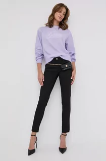 Spodnie damskie - Liu Jo spodnie damskie kolor czarny dopasowane medium waist - grafika 1