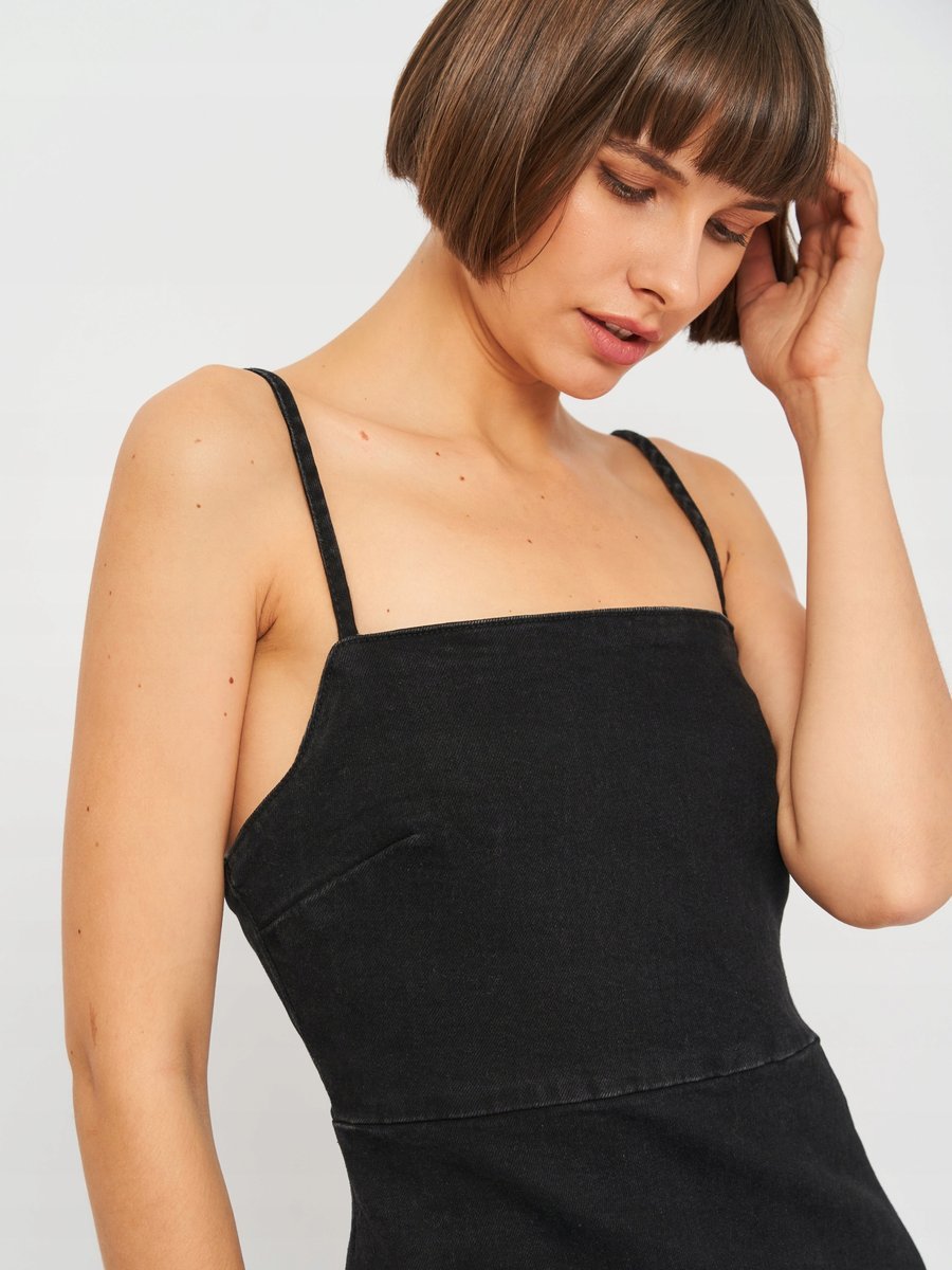 ZARA CZARNA JEANSOWA SUKIENKA KLASYCZNA XS NMV