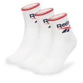 Skarpetki męskie - Zestaw 3 par wysokich skarpet unisex Reebok R0362-SS24 (3-pack) Biały - miniaturka - grafika 1
