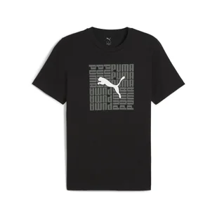 Męska koszulka o kwadratowym kroju z grafiką PUMA Black - Koszulki sportowe męskie - miniaturka - grafika 1