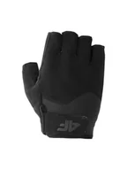 Rękawiczki rowerowe - Rękawiczki rowerowe z żelowymi wkładkami uniseks 4F 4FWSS24AFGLU121-20S Czarny - miniaturka - grafika 1