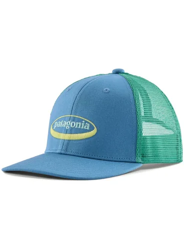 Dziecięca czapka z daszkiem Patagonia Kid's Trucker Hat - '95 oval logo / shore blue