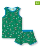 Body dla niemowląt - Småfolk 2-częściowy zestaw bielizny w kolorze zielonym - miniaturka - grafika 1