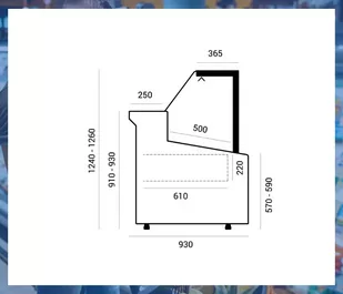 Lada chłodnicza DOROTEA D 1330 dynamiczna - Szafy i witryny chłodnicze Lada chłodnicza DOROTEA D 1330 dynamiczna - Szafy i witryny chłodnicze - miniaturka - grafika 2